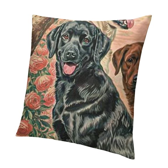 Throw Pillow Cover Lovely Labrador Retriever Dog Art Cute Dogs Decorative Pillow Case Home Deco Inches Pillowcase
