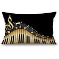 thumbnail image 1 of Throw Pillow Cover Old Vintage Abstract Piano and Music Note Decorative Pillow Case Home Decor 20x12 Inches Pillowcase, 1 of 6
