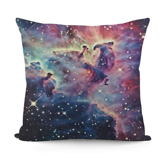 Throw Pillow Cover Outer Space Galaxy Pattern Universe Space Nebula Astronomy Theme Mystery Astral Cluster Decor Lumbar Pillow Case Cushion for Sofa Couch Bed Standard Queen