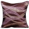 thumbnail image 1 of Throw Pillow Cover, Pillowcase&nbsp;With Zipper, Decorative Pillow Covers 20x20 inch (50x50 cm) Purple, Silk Throw Pillow Covers, Handmade Pillow Covers, Modern, Abstract - Purple Current, 1 of 3