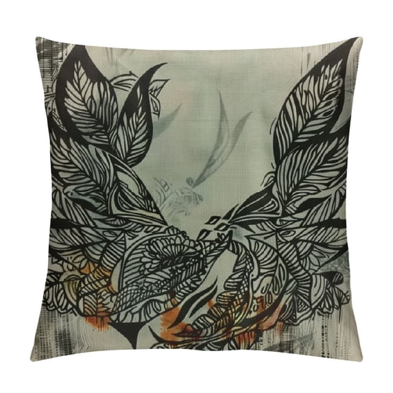 Throw Pillow Cover Samoa Polynesian Tribal Tattoo Design Pacific Home Decorative Square Pillow Case for Men Women Boy Gilrs Bedroom Livingroom Cushion Cover