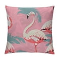 thumbnail image 1 of Throw Pillow Cover Seamless with Pink Flamingo Pattern Illustration Summer Beacn Home Decor Pillowcase Square Pillow Case Cushion Cover for Sofa Bed, 1 of 5