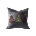 thumbnail image 1 of Throw Pillow Cover Soft Velvet Christmas Tree Embroidered 18 X 18 Inch 1 Pack for Living Room Bedroom Seasonal Home Farmhouse Holiday Decor, 1 of 6