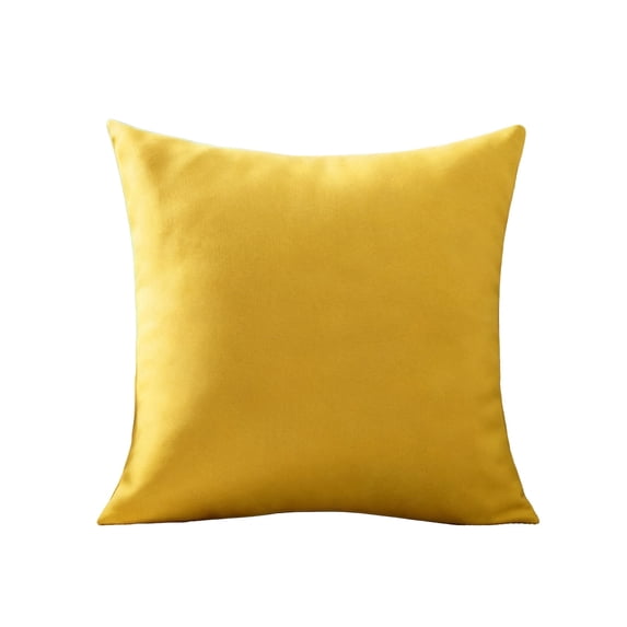 Throw Pillow Cover,Soft Washable Zipper Hidden Closure for Sofa Couch Decoration Bedroom Bed Accent Living‑Room Home Styling 18x18 Inch,Yellow