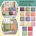 thumbnail image 1 of Throw Pillow Cover, Striped Throw Pillow, Pink Throw Pillow Covers, Throw Pillow Covers for Couch, Ruffled Edge 18X18 Inch Soft Square Pillow Case for Home Decor, 1 of 9