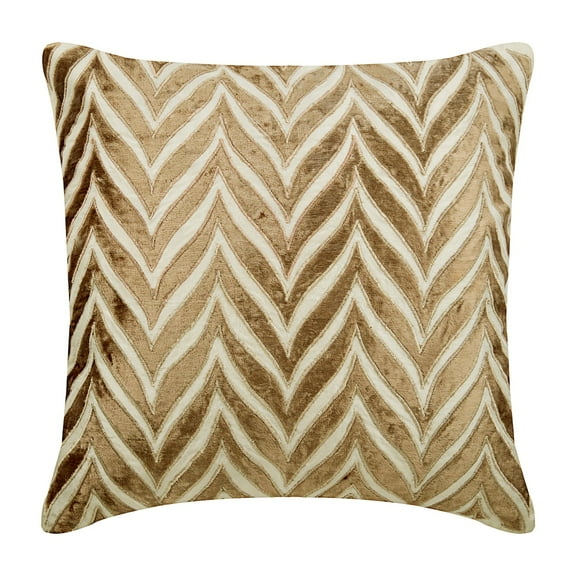 Throw Pillow Cover, Throw Pillow Covers, Decorative Pillow Covers 18x18 inch (45x45 cm) Ivory, Velvet Throw Pillow Covers, Handmade Pillow Covers, Modern Style - We Danced Chevron