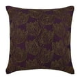 thumbnail image 1 of Throw Pillow Cover With Zipper, Gold Tulips - 12x12 Inches Square Decorative Throw Pillow Cover Dark Purple Silk Fabric Pillow Cover With Bead Embroidery, 1 of 5