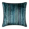 thumbnail image 1 of Throw Pillow Cover With Zipper, Blue 14"x14" (35x35 cm) Throw Pillow Covers, Velvet Striped Throw Pillows For Couch, Striped Pattern Modern Style - Electric Stripes, 1 of 5