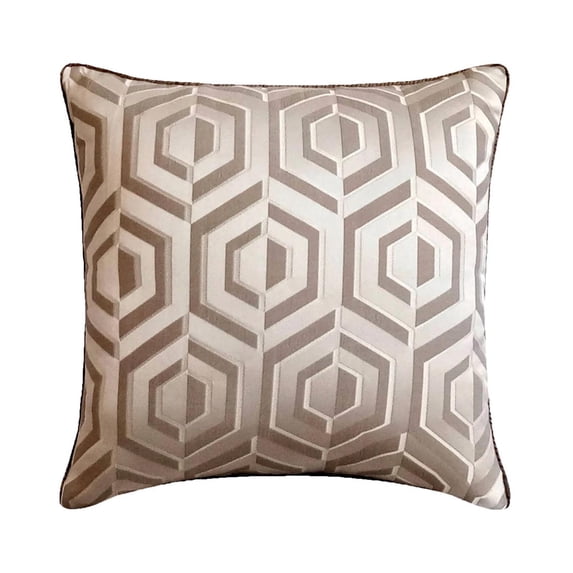 Throw Pillow Cover With Zipper, Decorative Pillow Covers 12x12 inch (30x30 cm) Grey, Silk Throw Pillow Covers, Handmade Pillow Covers, Geometric Pillow Covers, Modern - Future Trellis