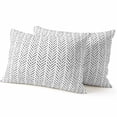 thumbnail image 1 of Throw Pillow Covers 12x20 Inch Inch Set of 2 Black Stripes Decorative Pillow Covers Modern Art Lines Cushion Cover Pillowcase for Sofa Couch Bed Home Decor, 1 of 9