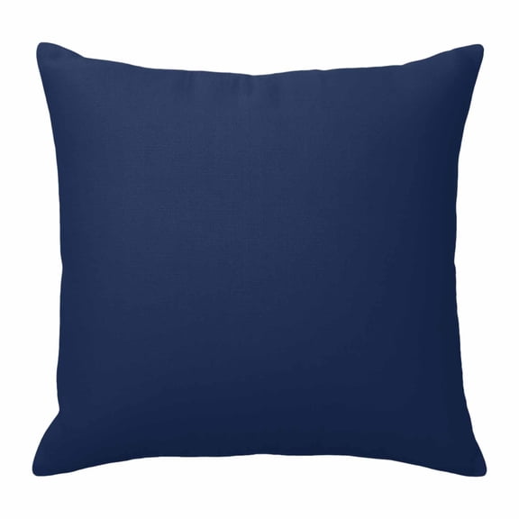Throw Pillow Covers 16 x 16 Inch, Navy Blue Cotton Linen Pillows Cases, Modern Pure Navy Blue Square Cushion Covers for Couch Sofa Bed