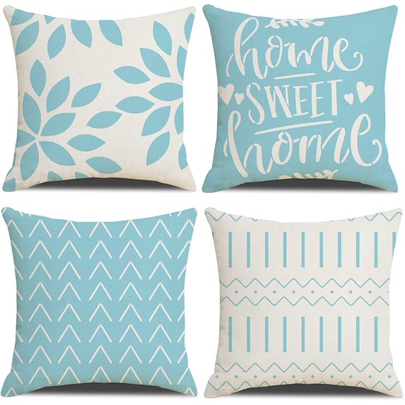 Throw Pillow Covers 16x16 Inch, Pillow Covers 16x16,Squar Pillow Covers Set of 4 Boho Modern Farmhouse Neutral Decorative Pillowcases Linen Cushion Case for Couch, Bed, Home Decor
