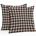 thumbnail image 1 of Throw Pillow Covers 16x16 Inch Set of 2, Black Plaid Waterproof Outdoor Pillow Covers, Vintage Country Gray Buffalo Check Gingham Decorative Cushion Pillowcases for Couch, Sofa, Bed, Garden, Patio, 1 of 9