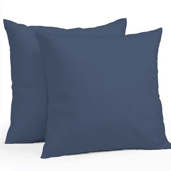 Throw Pillow Covers 16x16 Inch Set of 2, Dark Blue Waterproof Outdoor Pillow Covers, Modern Farmhouse Solid Color Decorative Cushion Pillowcases for Couch, Sofa, Bed, Garden, Patio