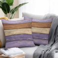 thumbnail image 1 of Throw Pillow Covers 16x16 Inch Set of 2, Farmhouse Purple Brown Waterproof Outdoor Pillow Covers, Vintage Wooden Striped Decorative Cushion Pillowcases for Couch, Sofa, Bed, Garden, Patio, 1 of 9