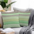 thumbnail image 1 of Throw Pillow Covers 16x16 Inch Set of 2, Sage Green Grey Boho Waterproof Outdoor Pillow Covers, Vintage Ethnic Tribe Abstract Art Decorative Cushion Pillowcases for Couch, Sofa, Bed, Garden, Patio, 1 of 9