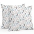 thumbnail image 1 of Throw Pillow Covers 16x16 Inch Set of 2, Teal Beige Tropical Leaves Waterproof Outdoor Pillow Covers, Modern Abstract Art Aesthetics Decorative Cushion Pillowcases for Couch, Sofa, Bed, Garden, Patio, 1 of 9