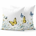 thumbnail image 1 of Throw Pillow Covers 16x16 Inch Set of 2 Daisy Flower Decorative Pillow Covers Butterfly Floral Cushion Cover Pillowcase for Sofa Couch Bed Home Decor, 1 of 9