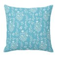 thumbnail image 1 of Throw Pillow Covers 16x16 Inch, Sky Blue Botanical Decorative Pillow Cases for Couch Sofa Bed, Spring Summer Chic Wildflowers Cotton Linen Square Home Decor Pillowcases with Hidden Zipper, 1 of 9