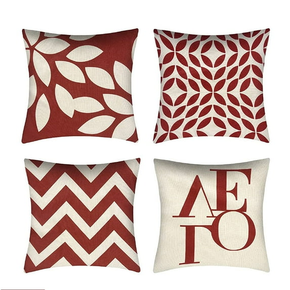 Throw Pillow Covers 18x18, Decorative Square Throw Pillow Cover Cushion Covers Pillowcase, Home Decor Decorations for Sofa Couch Bed Chair Car, Set of 4