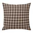 thumbnail image 1 of Throw Pillow Covers 18x18 Inch, Brown Gingham Decorative Pillow Cases for Couch Sofa Bed, Farmhouse Buffalo Plaid Checkered Cotton Linen Square Home Decor Pillowcases with Hidden Zipper, 1 of 9