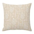 thumbnail image 1 of Throw Pillow Covers 18x18 Inch, Cream Botanical Decorative Pillow Cases for Couch Sofa Bed, Spring Summer Chic Wildflowers Cotton Linen Square Home Decor Pillowcases with Hidden Zipper, 1 of 9