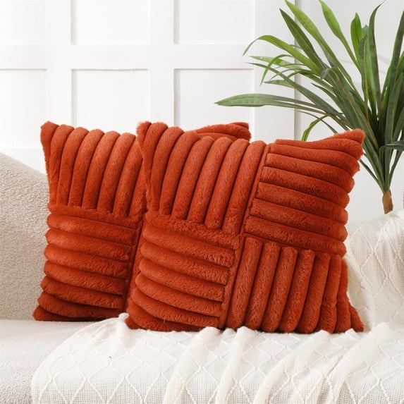 Throw Pillow Covers 18x18 Inch, Decorative Square Pillowcases, Farmhouse Holiday Cushion Covers for Couch Sofa Living Room Bedroom Outdoor Home Decor