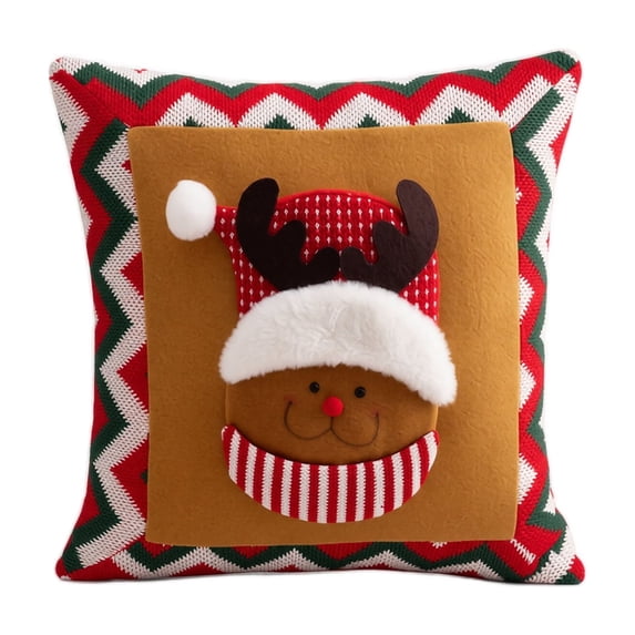 Throw Pillow Covers 18x18 Inch, Decorative Square Pillowcases, Farmhouse Holiday Cushion Covers for Couch Sofa Living Room Bedroom Outdoor Home Decor