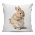 thumbnail image 1 of Throw Pillow Covers 18x18 Inch, Funny Bunny Decorative Pillow Cases for Couch Sofa Bed, Cute Art Fun Lovely Animals on Toilets Cotton Linen Square Home Decor Pillowcases with Hidden Zipper, 1 of 7