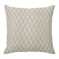 thumbnail image 1 of Throw Pillow Covers 18x18 Inch, Grey Beige Lattice Geometric Decorative Pillow Cases for Couch Sofa Bed, Luxury Abstract Art Cotton Linen Square Home Decor Pillowcases with Hidden Zipper, 1 of 9