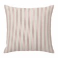 thumbnail image 1 of Throw Pillow Covers 18x18 Inch, Pink Lines Decorative Pillow Cases for Couch Sofa Bed, Modern Vertical Striped Farmhouse Vintage Cotton Linen Square Home Decor Pillowcases with Hidden Zipper, 1 of 9