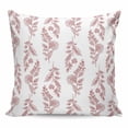 thumbnail image 1 of Throw Pillow Covers 18x18 Inch, Red Botanical Decorative Pillow Cases for Couch Sofa Bed, Pastoral Elegant Spring Floral Cotton Linen Square Home Decor Pillowcases with Hidden Zipper, 1 of 7
