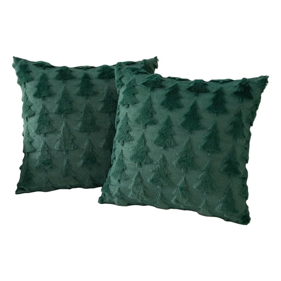 Throw Pillow Covers 18x18 Inch Set of 2, Decorative Square Pillowcases, Farmhouse Holiday Cushion Covers for Couch Sofa Living Room Bedroom Outdoor Home Decor