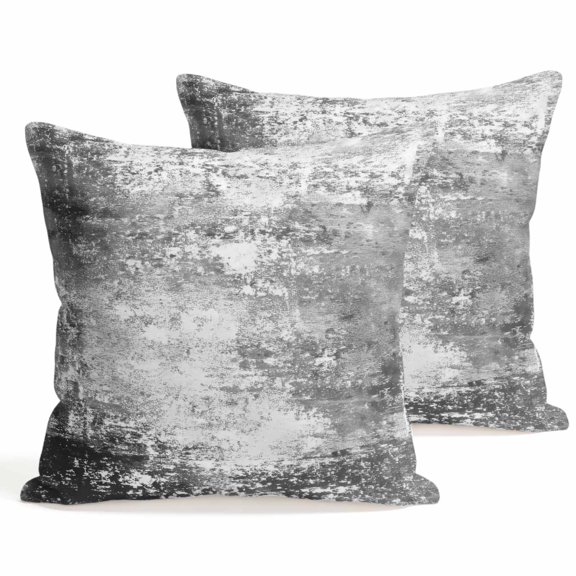 Throw Pillow Covers 18x18 Inch Set of 2 Grey Graffiti Decorative Pillows Cushion Case Soft Square Pillowcases Abstract Art Painting Throw Pillows for Couch Sofa Bed Chair Home Decor