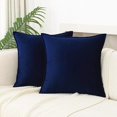 thumbnail image 1 of Throw Pillow Covers 18x18 Inch Set of 2, Velvet Flange Border Decorative Square Pillowcases, Farmhouse Holiday Cushion Covers for Couch Sofa Living Room Bedroom Outdoor Home Decor, 1 of 3