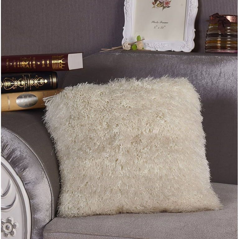 Throw Pillow Covers, 18x18 Inch Shaggy Faux Fur Decorative Pillows,  Decorative Throw Pillows Covers, Fluffy Pillows, Throw Pillows for Couch  Sofa Bed