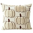 thumbnail image 1 of Throw Pillow Covers 18x18 Inch, Soft Plush Pumpkin Beige Cream Decorative Square Pillowcases, Farmhouse Holiday Cushion Covers for Sofa Living Room Home Fall Halloween Thanksgiving Decor, 1 of 7