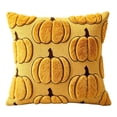 thumbnail image 1 of Throw Pillow Covers 18x18 Inch, Soft Plush Pumpkin Decorative Square Pillowcases, Farmhouse Holiday Cushion Covers for Sofa Living Room Home Fall Halloween Thanksgiving Decor, 1 of 6