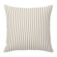 thumbnail image 1 of Throw Pillow Covers 18x18 Inch, Thin Beige Striped Decorative Pillow Cases for Couch Sofa Bed, Farmhouse Modern Stripes Cotton Linen Square Home Decor Pillowcases with Hidden Zipper, 1 of 9