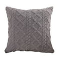 thumbnail image 1 of Throw Pillow Covers 18x18 Pack of 2 Faux Wool Decorative Farmhouse Velvet Couch Pillow Case Soft Plush Square Boho Cushion, Single Sided Pattern, 1 of 6