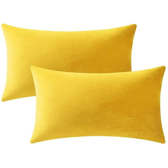 Throw Pillow Covers 18x18 Red: 2 Pack Cozy Soft Velvet Square Decorative Pillow Cases for Farmhouse Home Decor