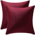 thumbnail image 1 of Throw Pillow Covers 18x18 Red: 2 Pack Cozy Soft Velvet Square Decorative Pillow Cases for Farmhouse Home Decor, 1 of 12