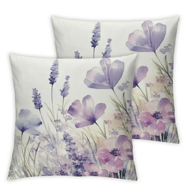 Throw Pillow Covers 18x18 Set of 2 Spring Summer Outdoor Decor Pillow Cases for Home Couch Decorations