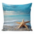 thumbnail image 1 of Throw Pillow Covers 20x20 Inch, Coastal Starfish Decorative Pillow Cases for Couch Sofa Bed, Modern Beach Ocean Waves Blue Sky Cotton Linen Square Home Decor Pillowcases with Hidden Zipper, 1 of 7