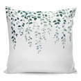 thumbnail image 1 of Throw Pillow Covers 20x20 Inch, Eucalyptus Leaves Decorative Pillow Cases for Couch Sofa Bed, Simple Spring Botanical Green Vines Cotton Linen Square Home Decor Pillowcases with Hidden Zipper, 1 of 7
