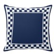 thumbnail image 1 of Throw Pillow Covers 20x20 Inch, Navy Blue Geometric Decorative Pillow Cases for Couch Sofa Bed, Modern Abstract Art Plaid Gingham Cotton Linen Square Home Decor Pillowcases with Hidden Zipper, 1 of 9