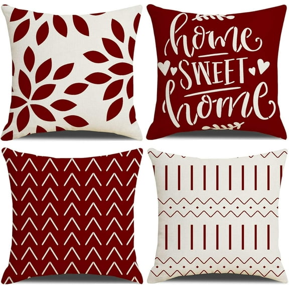 Throw Pillow Covers 20x20 Inch, Pillow Covers 20x20,Squar Pillow Covers Set of 4 Boho Modern Farmhouse Neutral Decorative Pillowcases Linen Cushion Case for Couch, Bed, Home Decor