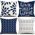thumbnail image 1 of Throw Pillow Covers 20x20 Inch, Pillow Covers 20x20,Squar Pillow Covers Set of 4 Boho Modern Farmhouse Neutral Decorative Pillowcases Linen Cushion Case for Couch, Bed, Home Decor, 1 of 5