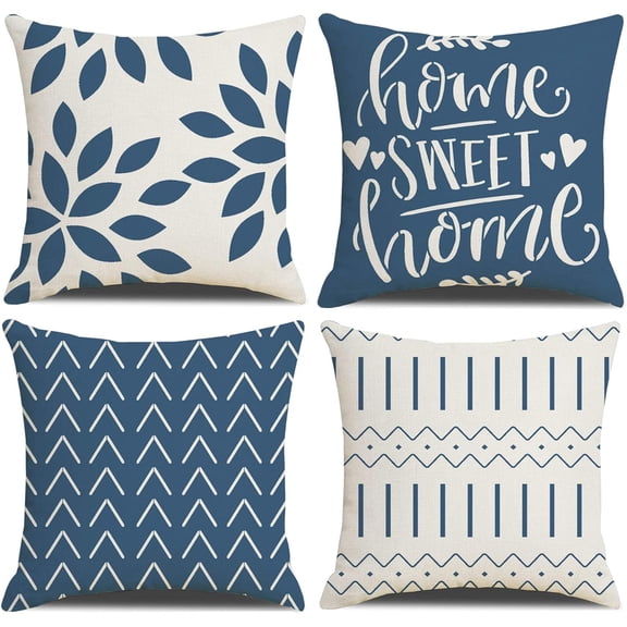 Throw Pillow Covers 20x20 Inch, Pillow Covers 20x20,Squar Pillow Covers Set of 4 Boho Modern Farmhouse Neutral Decorative Pillowcases Linen Cushion Case for Couch, Bed, Home Decor