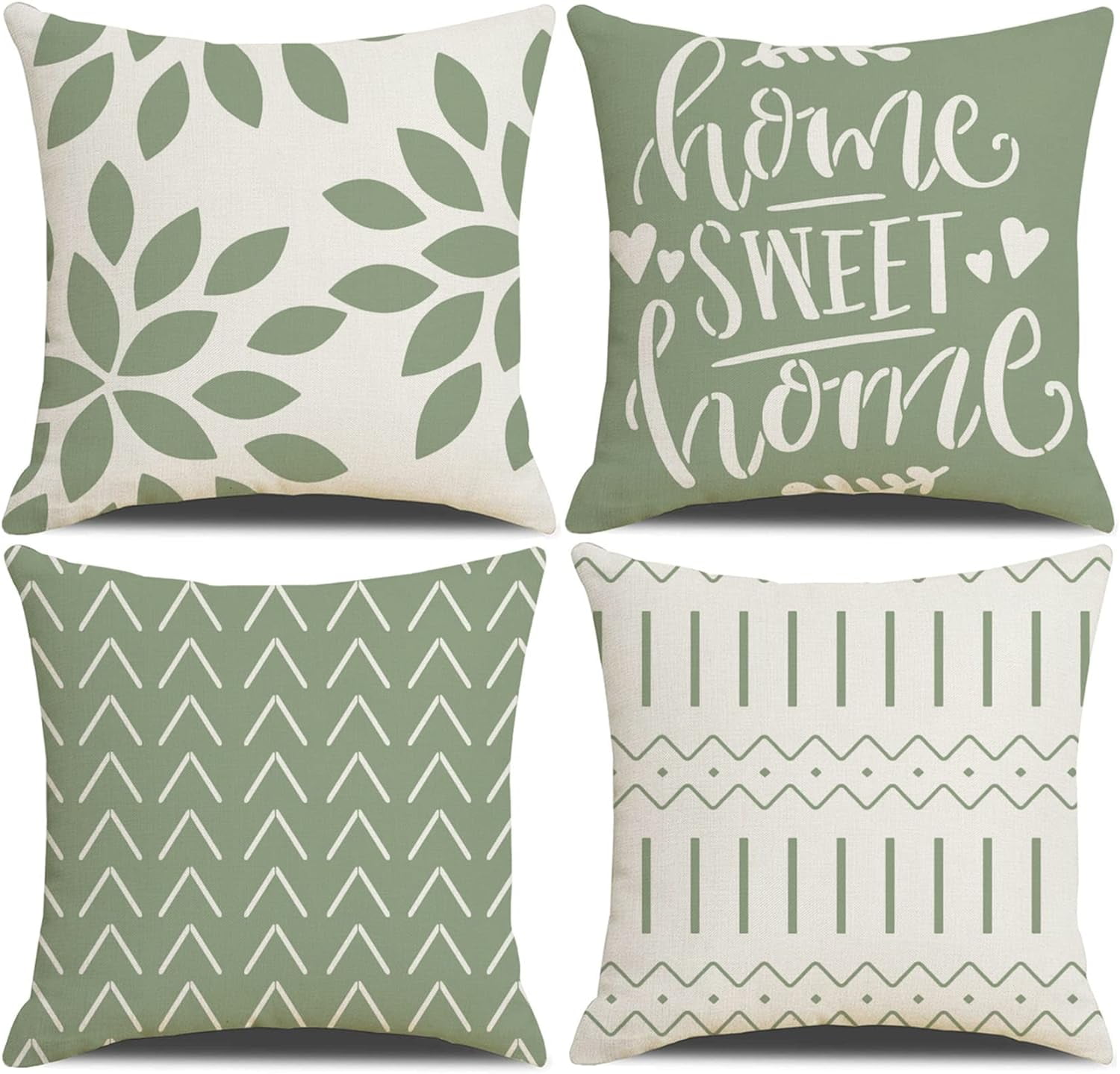 Throw Pillow Covers 20x20 Inch, Pillow Covers 20x20,Squar Pillow Covers Set of 4 Boho Modern Farmhouse Neutral Decorative Pillowcases Linen Cushion Case for Couch, Bed, Home Decor